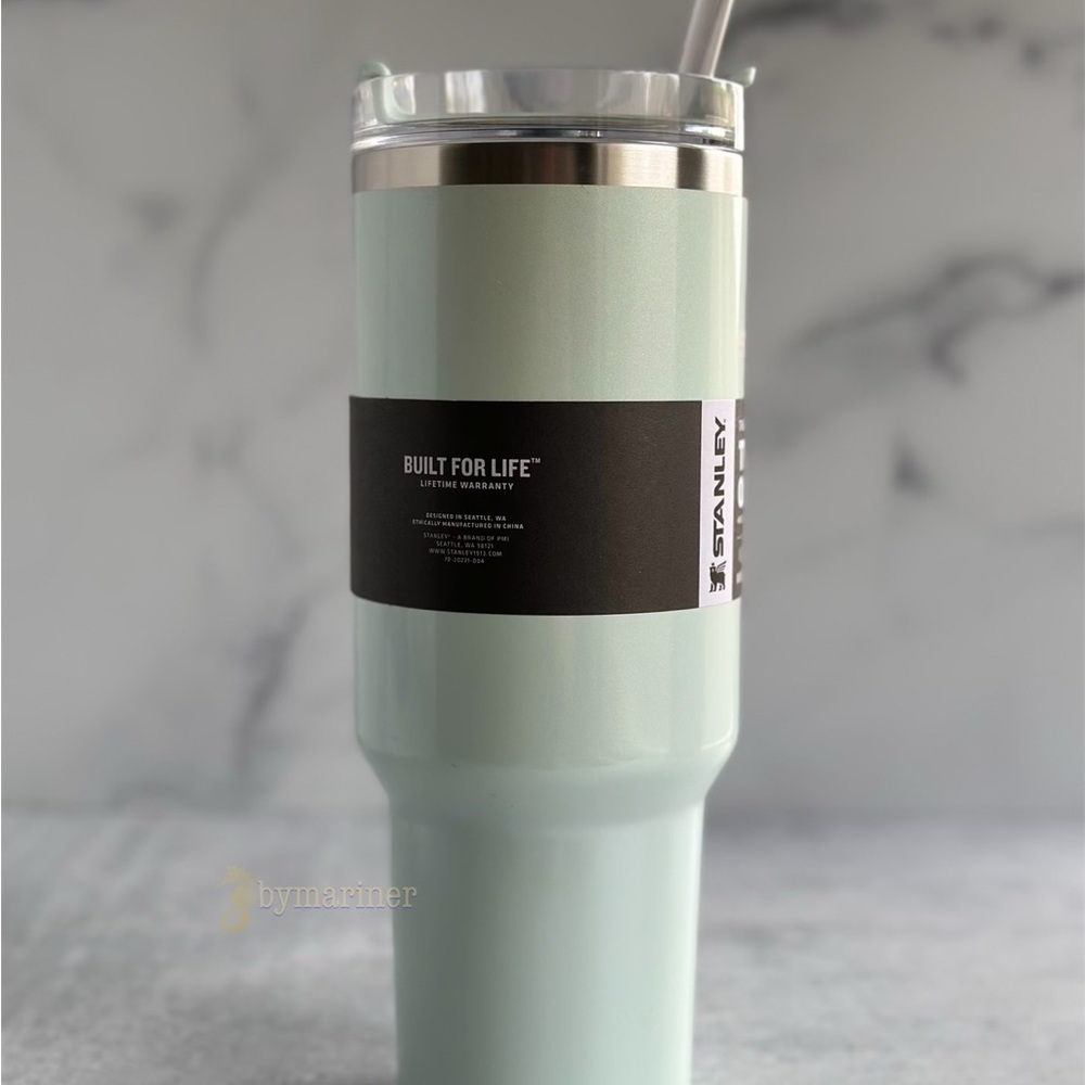 OG Stanley Spearmint Pearlescent Quencher H2.0 Flowstate Tumbler 40 oz - Picture 6 of 7